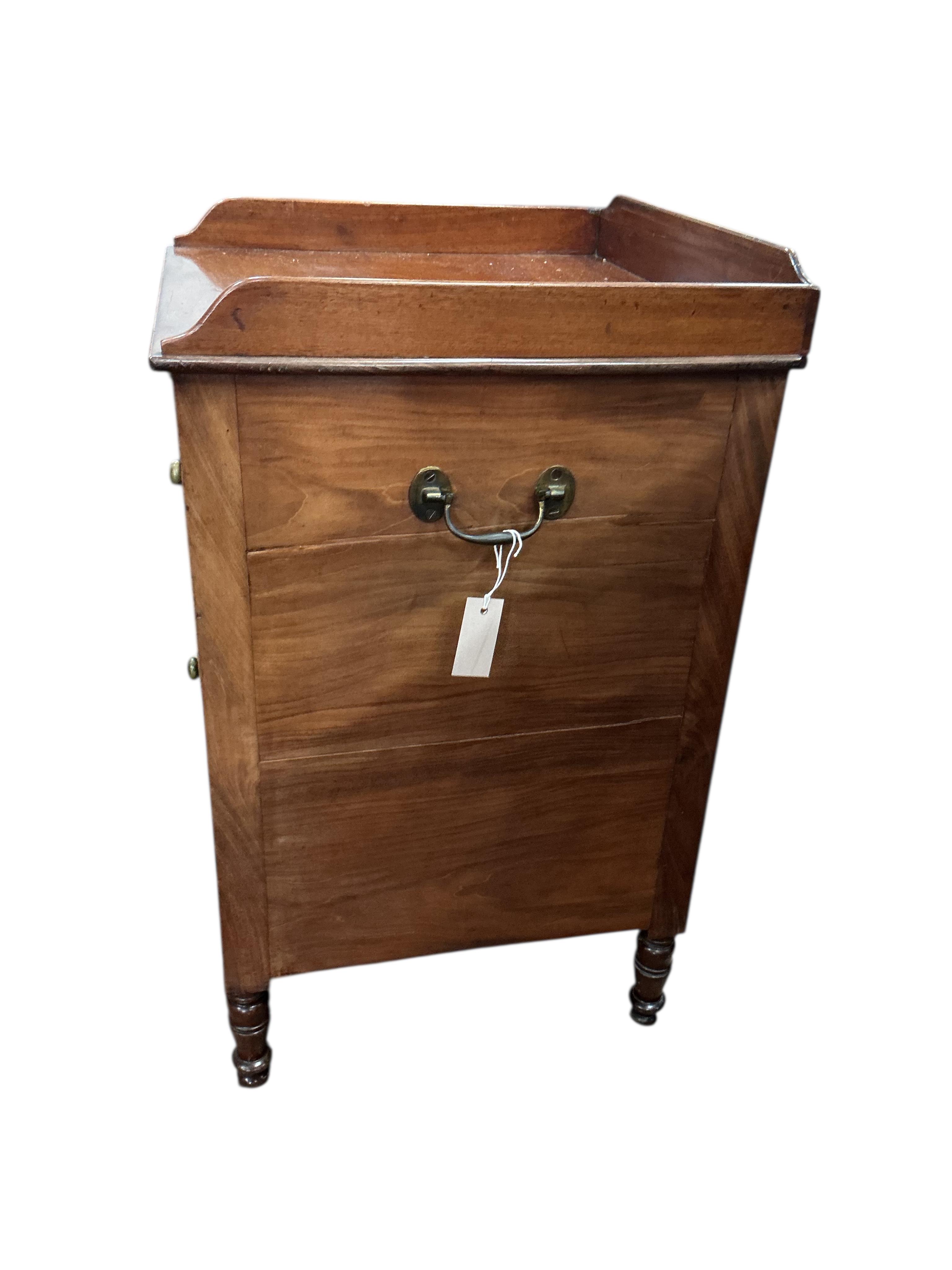 A George IV mahogany bedside cabinet